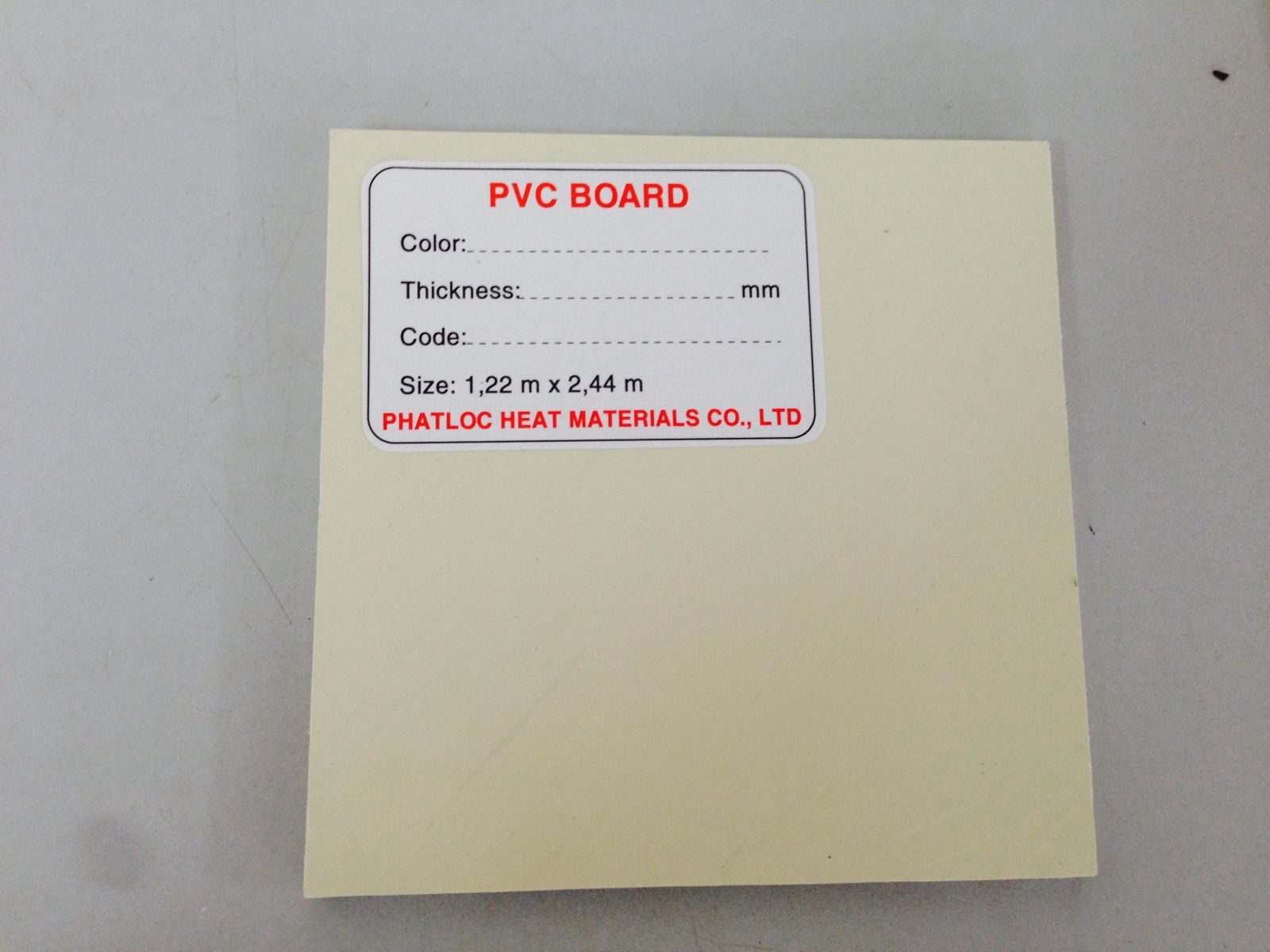Tấm nhựa phẳng PVC